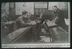 Professor Wallace Teaching Canadian Soldiers